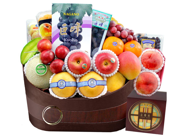 Mid-Autumn Gift Hamper - Mid Autumn The Spring Moon Mooncake With Luxury Fruit Hamper FH151 - L3125622 Photo