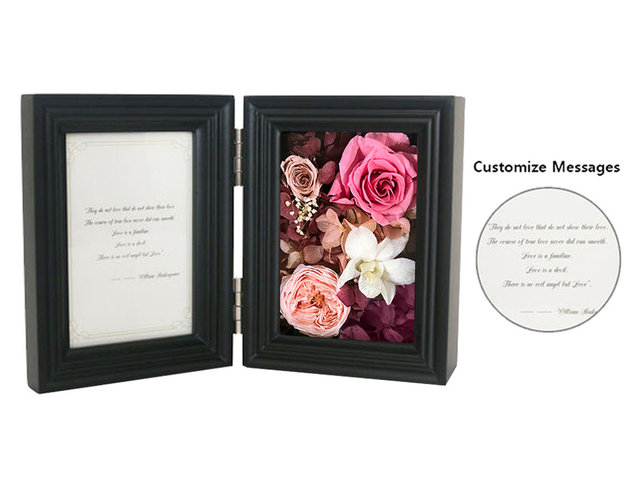 Preserved Forever Flower - Foldout Photo Frame with Preserved Flower M40  - L45000076 Photo